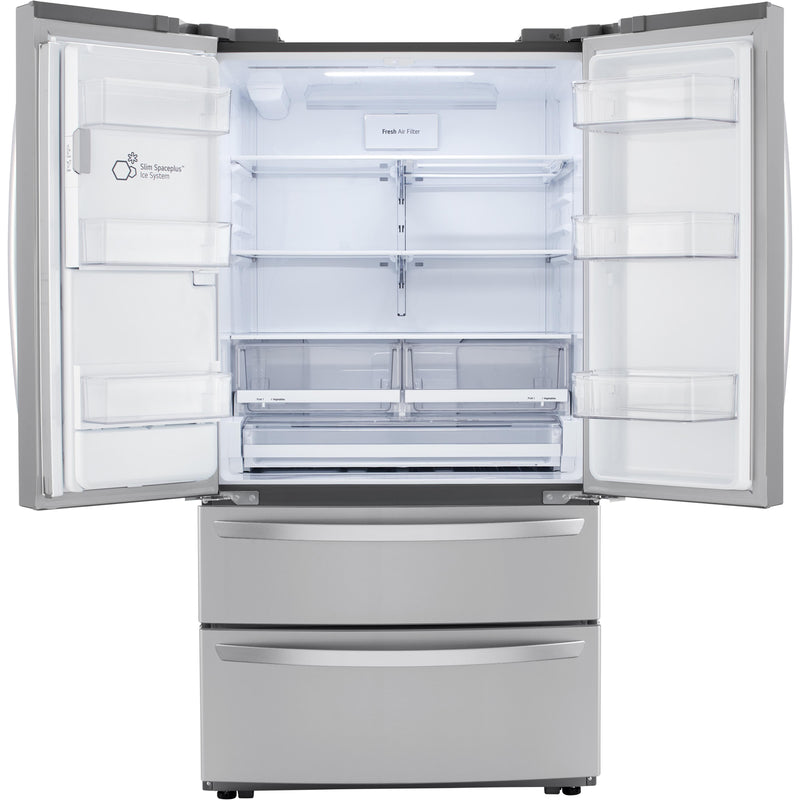 LG 36-inch, 22 cu. ft. French 4-Door Refrigerator with Ice and Water Dispenser LRMXC2206S IMAGE 3