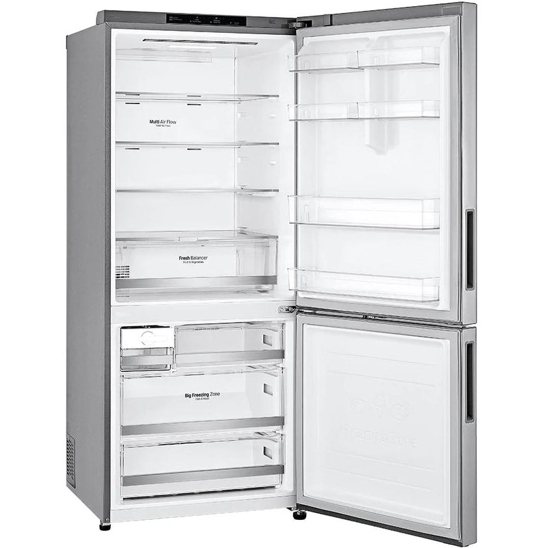 LG 28-inch, 14.7 cu.ft. Counter-Depth Bottom Freezer Refrigerator with Multi-Air Flow Cooling LBNC15251V IMAGE 2