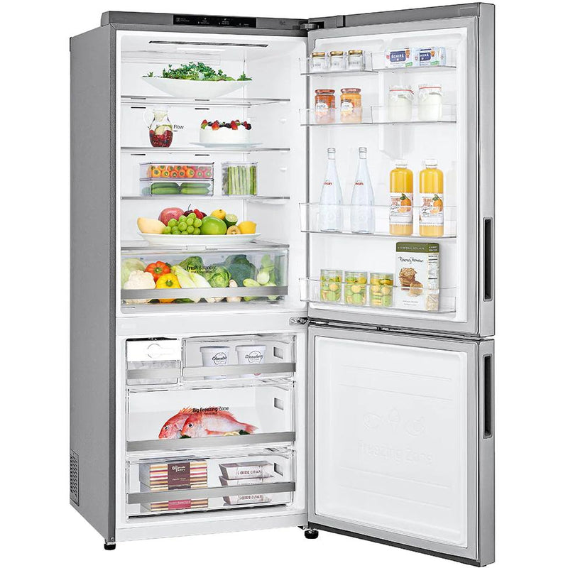 LG 28-inch, 14.7 cu.ft. Counter-Depth Bottom Freezer Refrigerator with Multi-Air Flow Cooling LBNC15251V IMAGE 3