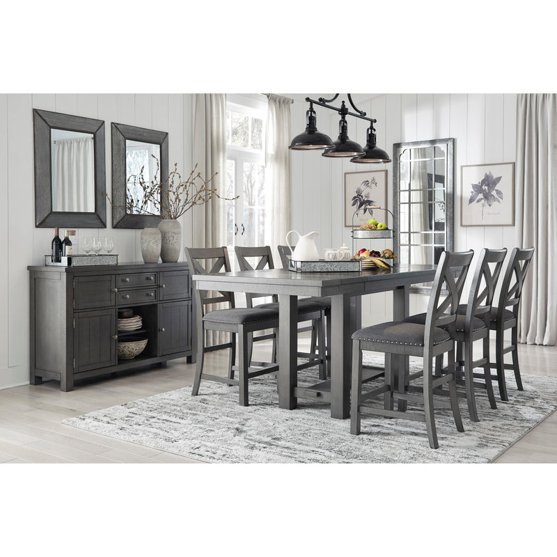 Signature Design by Ashley Myshanna Counter Height Dining Table with Trestle Base ASY0421 IMAGE 10
