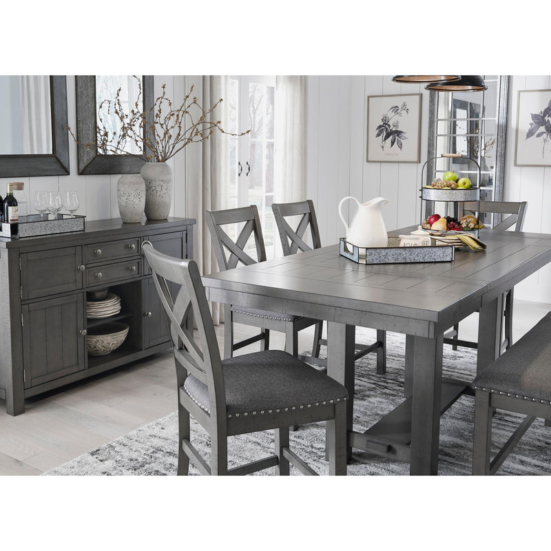 Signature Design by Ashley Myshanna Counter Height Dining Table with Trestle Base ASY0421 IMAGE 12