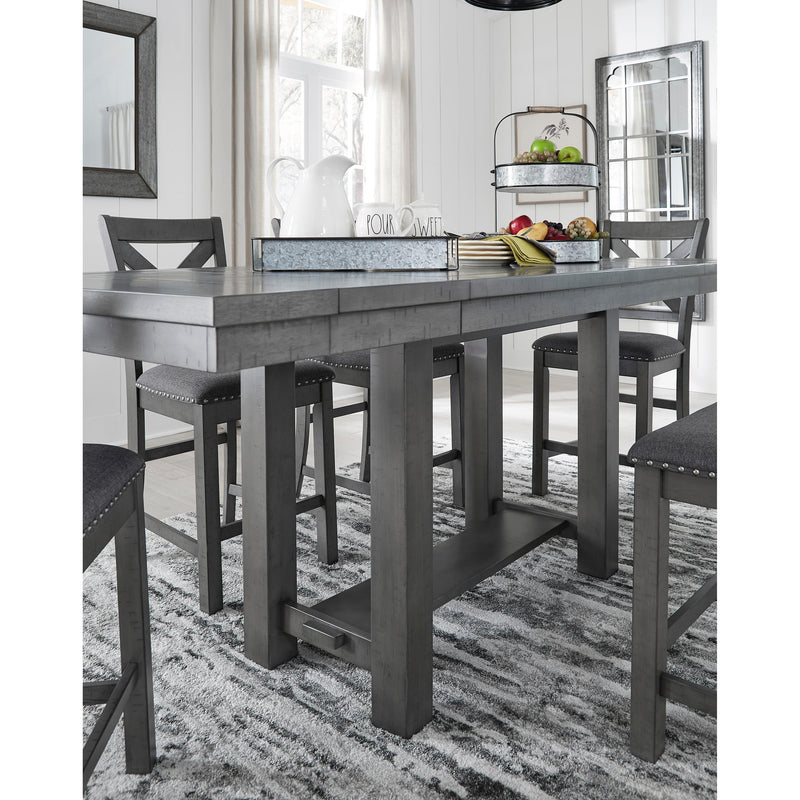 Signature Design by Ashley Myshanna Counter Height Dining Table with Trestle Base ASY0421 IMAGE 7