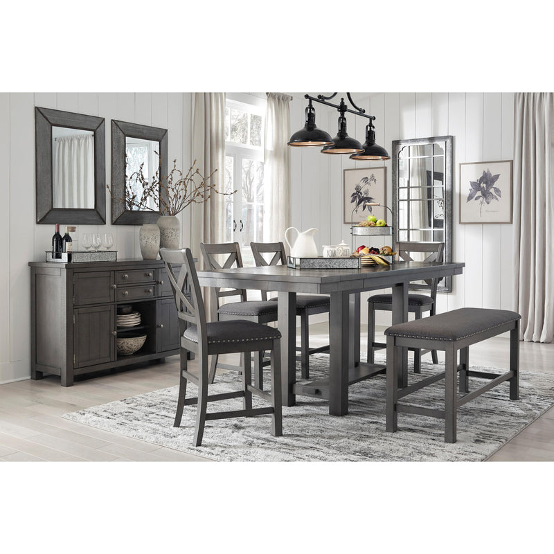 Signature Design by Ashley Myshanna Counter Height Dining Table with Trestle Base ASY0421 IMAGE 8