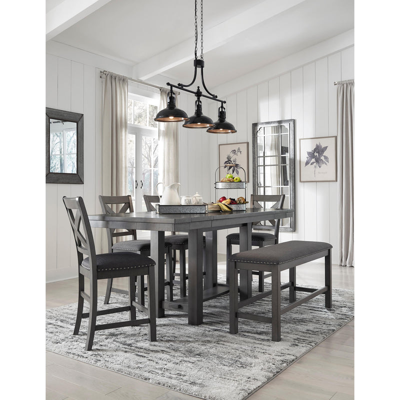 Signature Design by Ashley Myshanna Counter Height Dining Table with Trestle Base ASY0421 IMAGE 9
