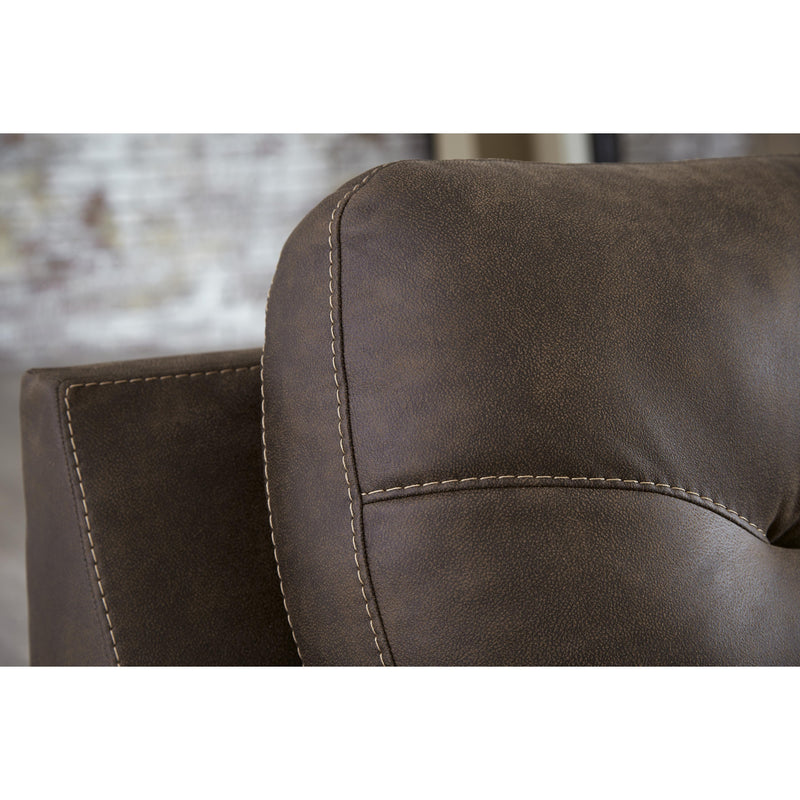 Signature Design by Ashley Maderla Stationary Leather Look Loveseat ASY2018 IMAGE 6