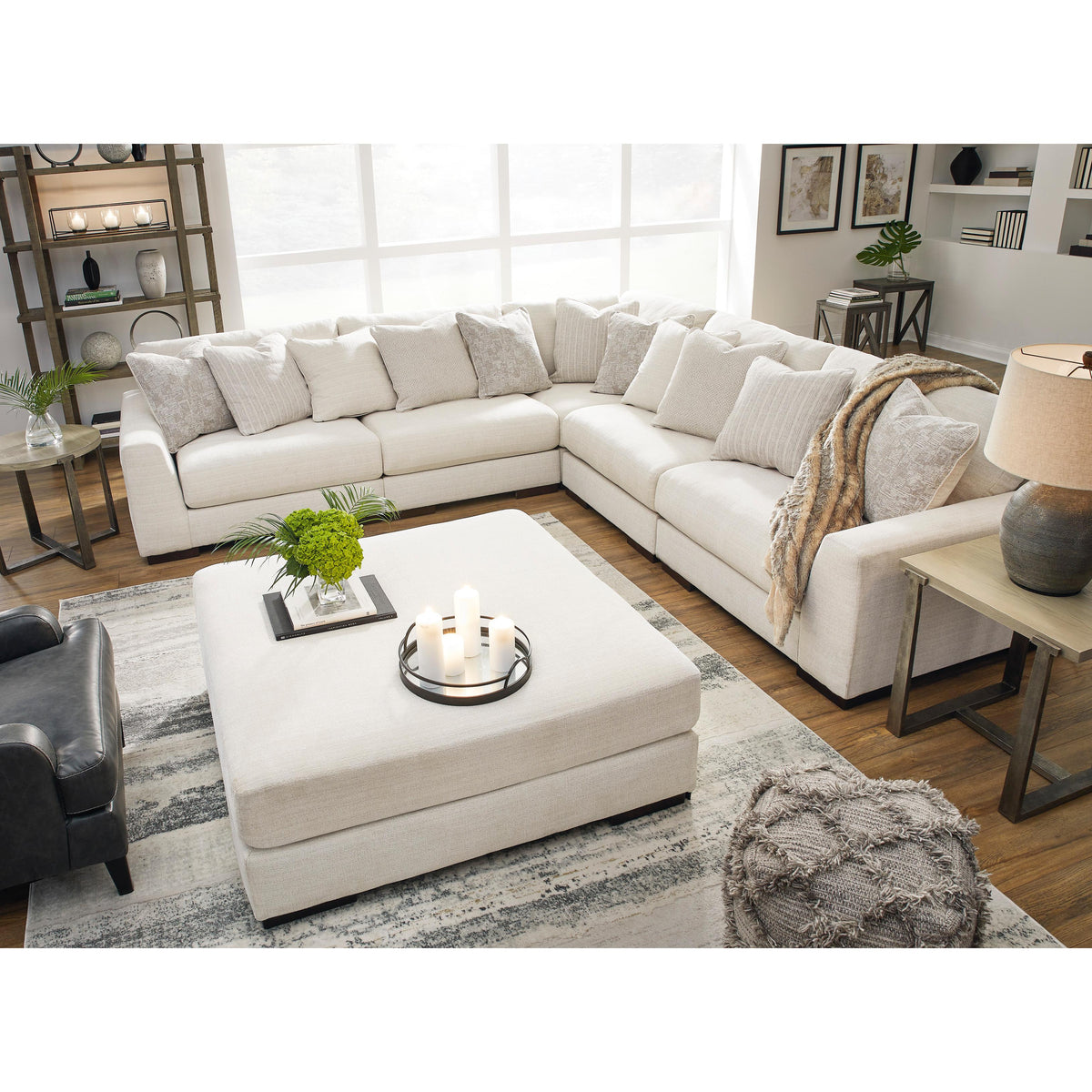 Ashley Lyndeboro Fabric Ottoman ASY7456