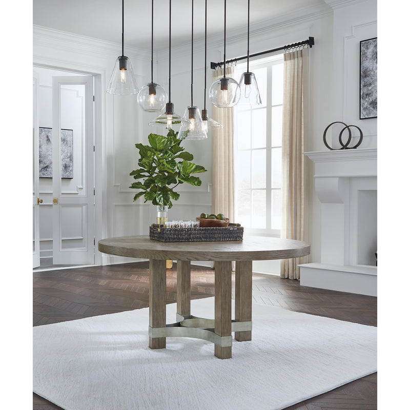 Signature Design by Ashley Round Chrestner Dining Table with Pedestal Base ASY2702 IMAGE 3