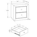Monarch 2-Drawer Nightstand M1498 IMAGE 4