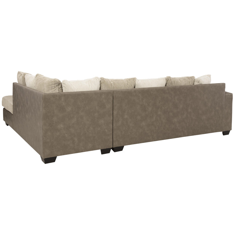 Signature Design by Ashley Keskin Fabric and Leather Look 2 pc Sectional ASY7404 IMAGE 2