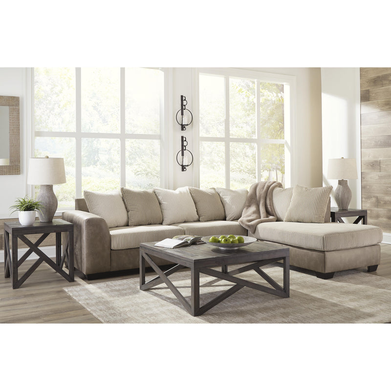 Signature Design by Ashley Keskin Fabric and Leather Look 2 pc Sectional ASY7404 IMAGE 4