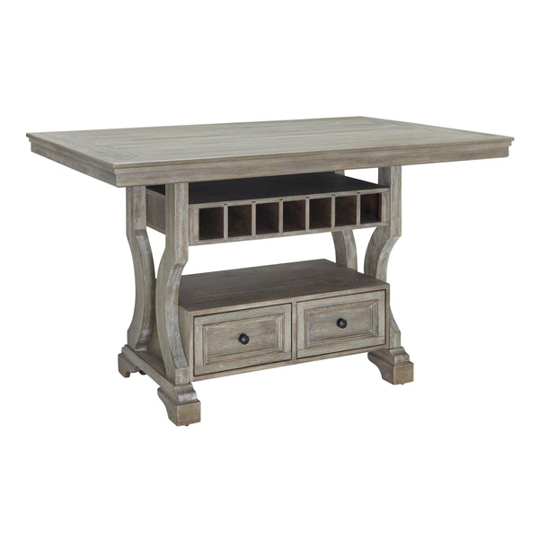 Signature Design by Ashley Moreshire Counter Height Dining Table with Pedestal Base ASY5966 IMAGE 1