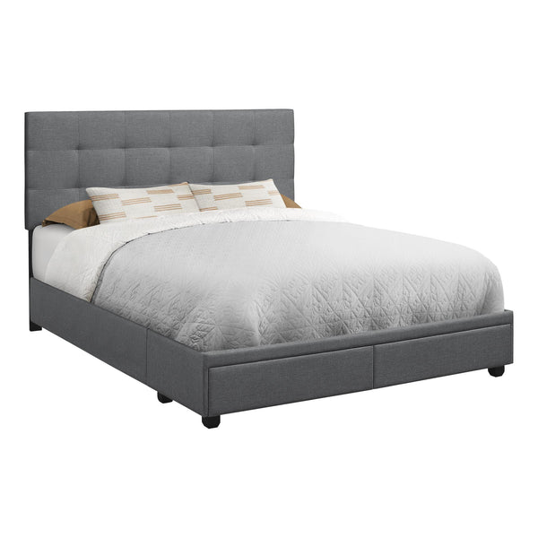 Monarch Queen Upholstered Platform Bed with Storage M0291 IMAGE 1