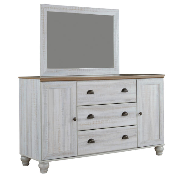 Signature Design by Ashley Haven Bay 3-Drawer Dresser with Mirror ASY5979 IMAGE 1