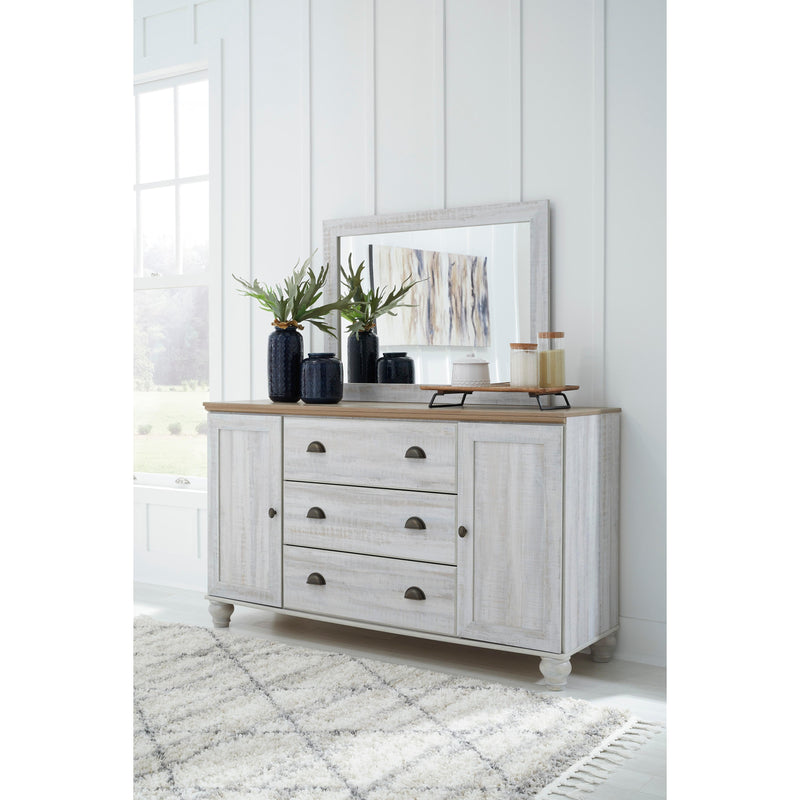 Signature Design by Ashley Haven Bay 3-Drawer Dresser with Mirror ASY5979 IMAGE 2
