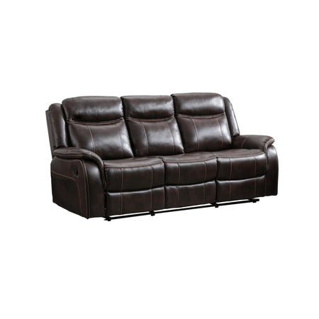 Mazin Furniture Paxton Reclining Leather Look Sofa 177714 IMAGE 1