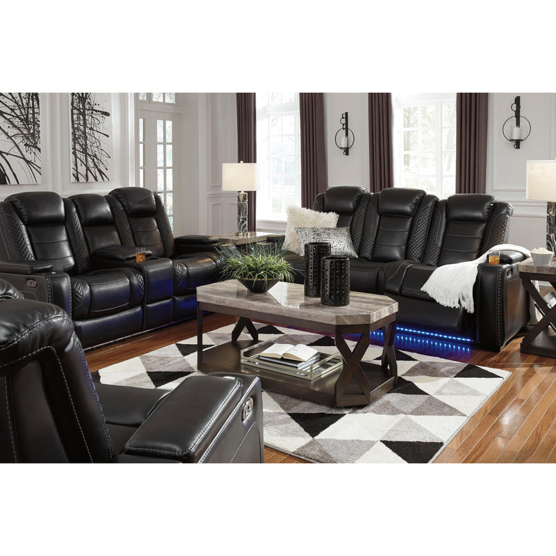 Signature Design by Ashley Party Time Power Reclining Leather Look Sofa 177647 IMAGE 18