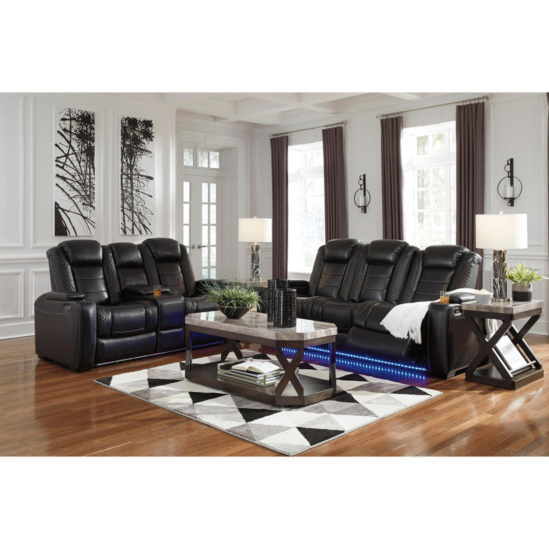 Signature Design by Ashley Party Time Power Reclining Leather Look Sofa 177647 IMAGE 19