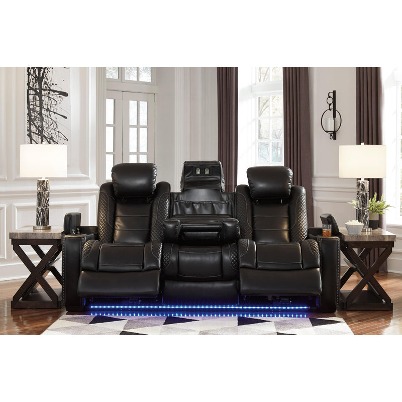 Signature Design by Ashley Party Time Power Reclining Leather Look Sofa 177647 IMAGE 7