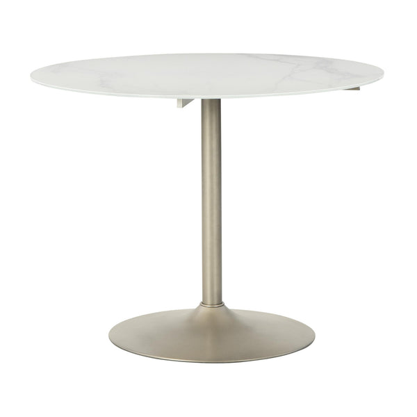 Signature Design by Ashley Round Barchoni Dining Table with Glass Top and Pedestal Base ASY5959 IMAGE 1